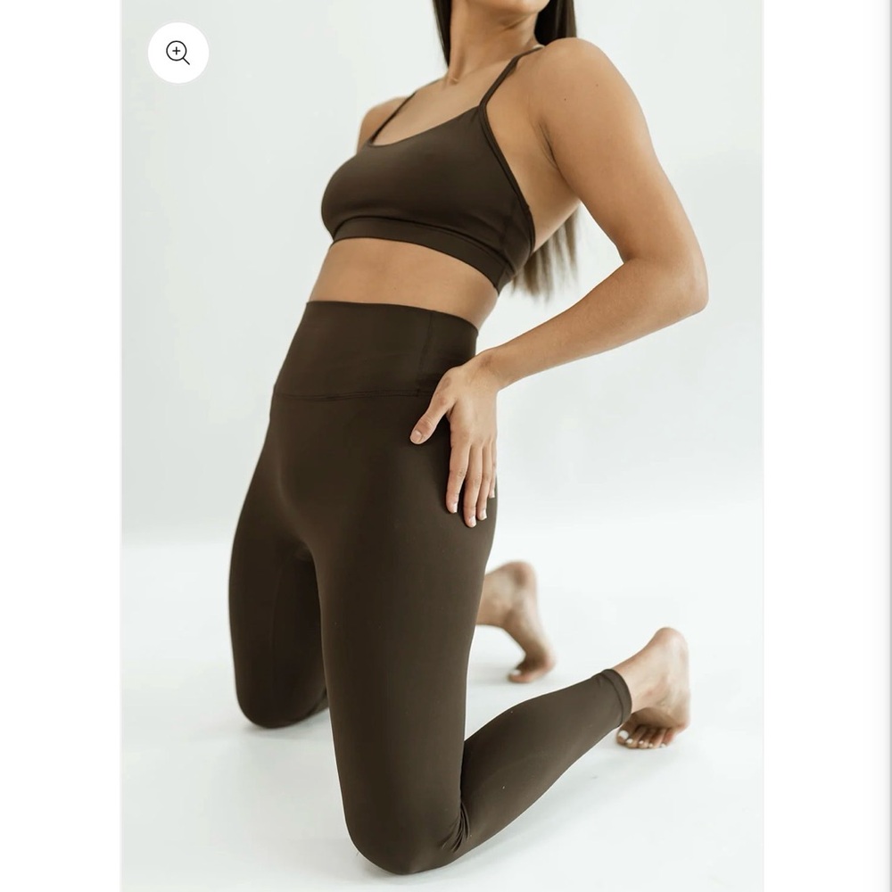 Volare Women's Brown Cocoa High-Waisted Leggings